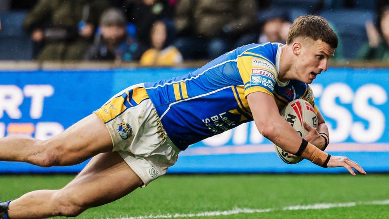 Ash Handley scored one of five Leeds Rhinos tries in the victory