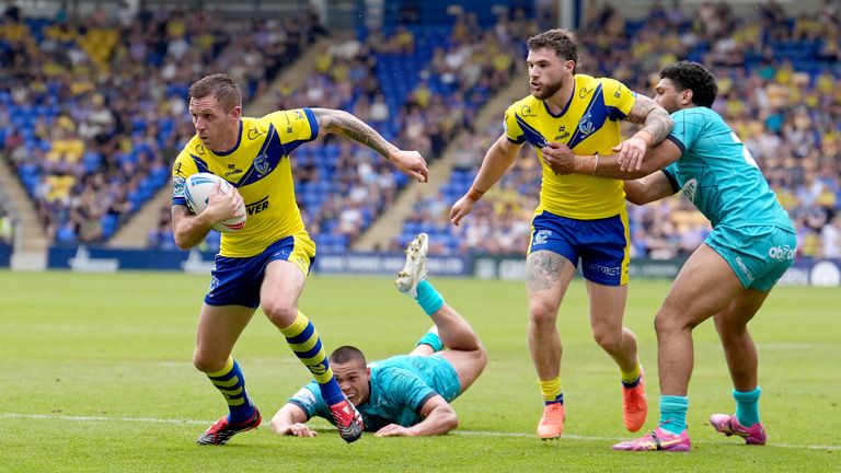 Marc Sneyd scored Warrington's first try and kicked two conversions