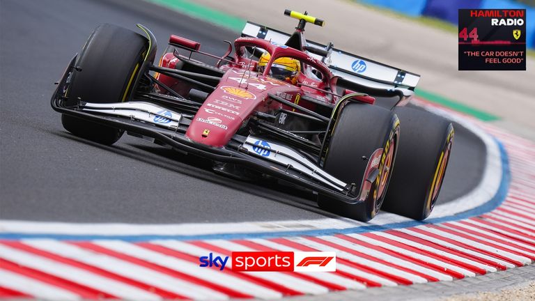 Lewis Hamilton aired his frustration on team radio as he continued to struggle with his Ferrari during opening practice in Hungary.